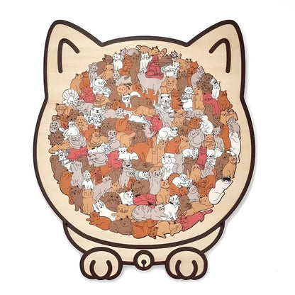 🔥Hot Sale 50% OFF🔥🐈135-piece wooden cat-shaped puzzle🐾