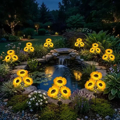 🏆Flash Sale#🔥Hot Sale 49% off🌟🌻 Solar Powered LED Sunflower Garden Lights Set