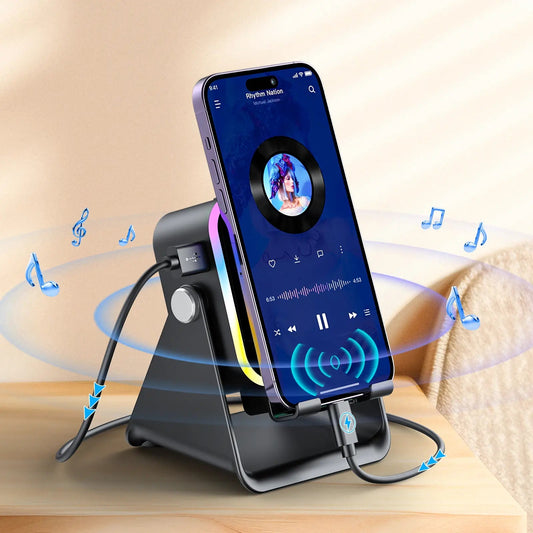 🔥HOT SALE 49% OFF 🔥 5-in-1 Wireless Speaker Phone Stand with Power Bank