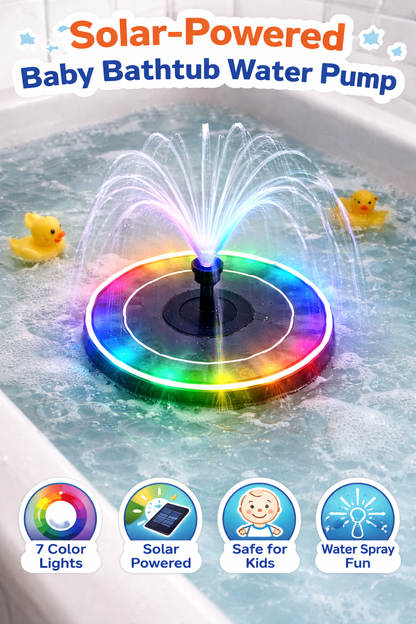 Last Day 49% OFF🔥 Solar-Powered Baby Bathtub Water Pump