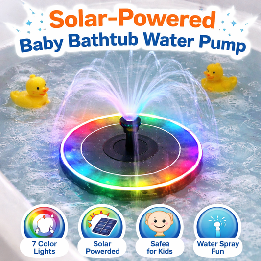 Last Day 49% OFF🔥 Solar-Powered Baby Bathtub Water Pump