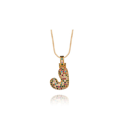 💖Limited time only - Colorful Bubble Letter Necklace✨
