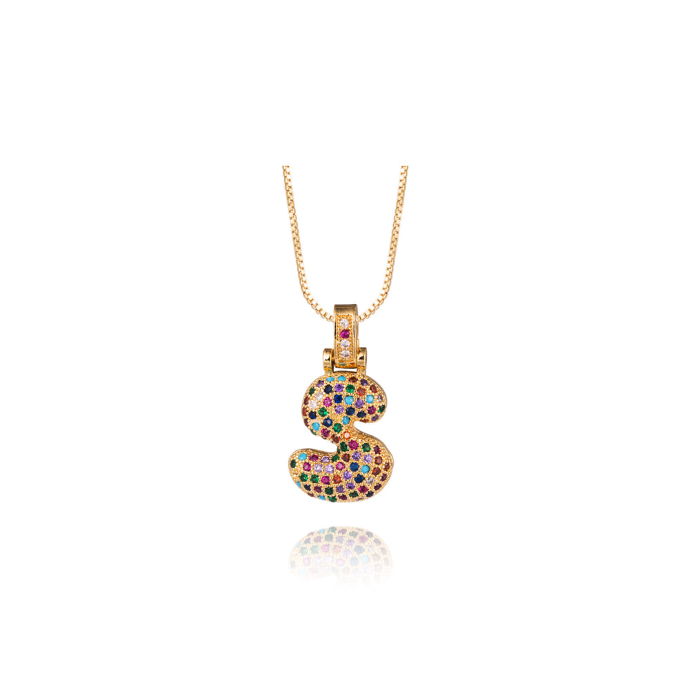 💖Limited time only - Colorful Bubble Letter Necklace✨