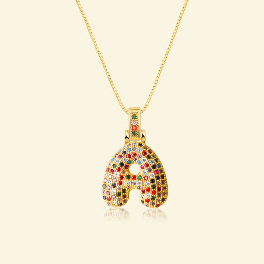 💖Limited time only - Colorful Bubble Letter Necklace✨