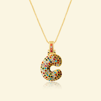 💖Limited time only - Colorful Bubble Letter Necklace✨