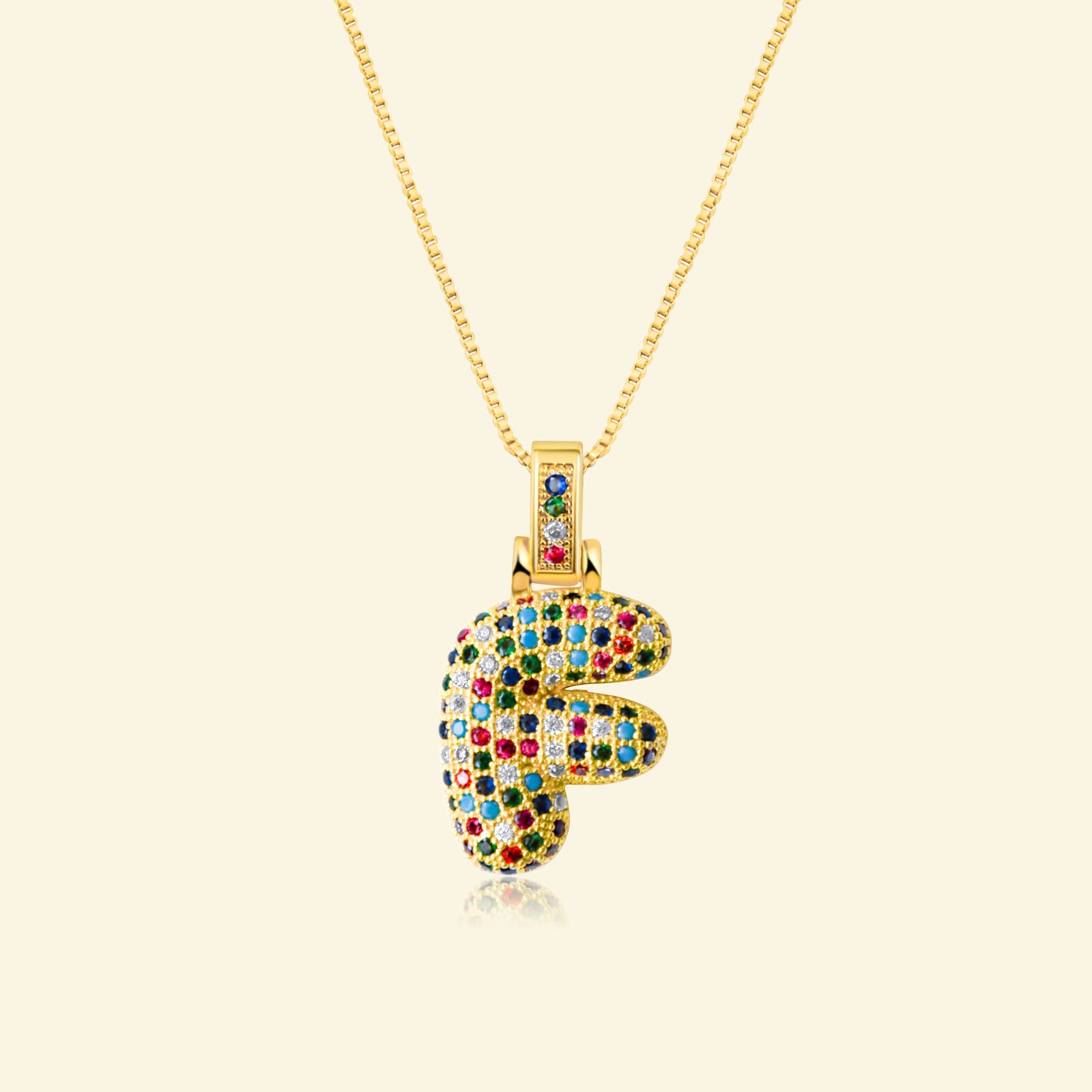 💖Limited time only - Colorful Bubble Letter Necklace✨