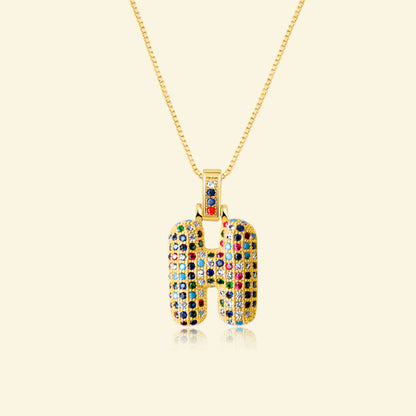 💖Limited time only - Colorful Bubble Letter Necklace✨