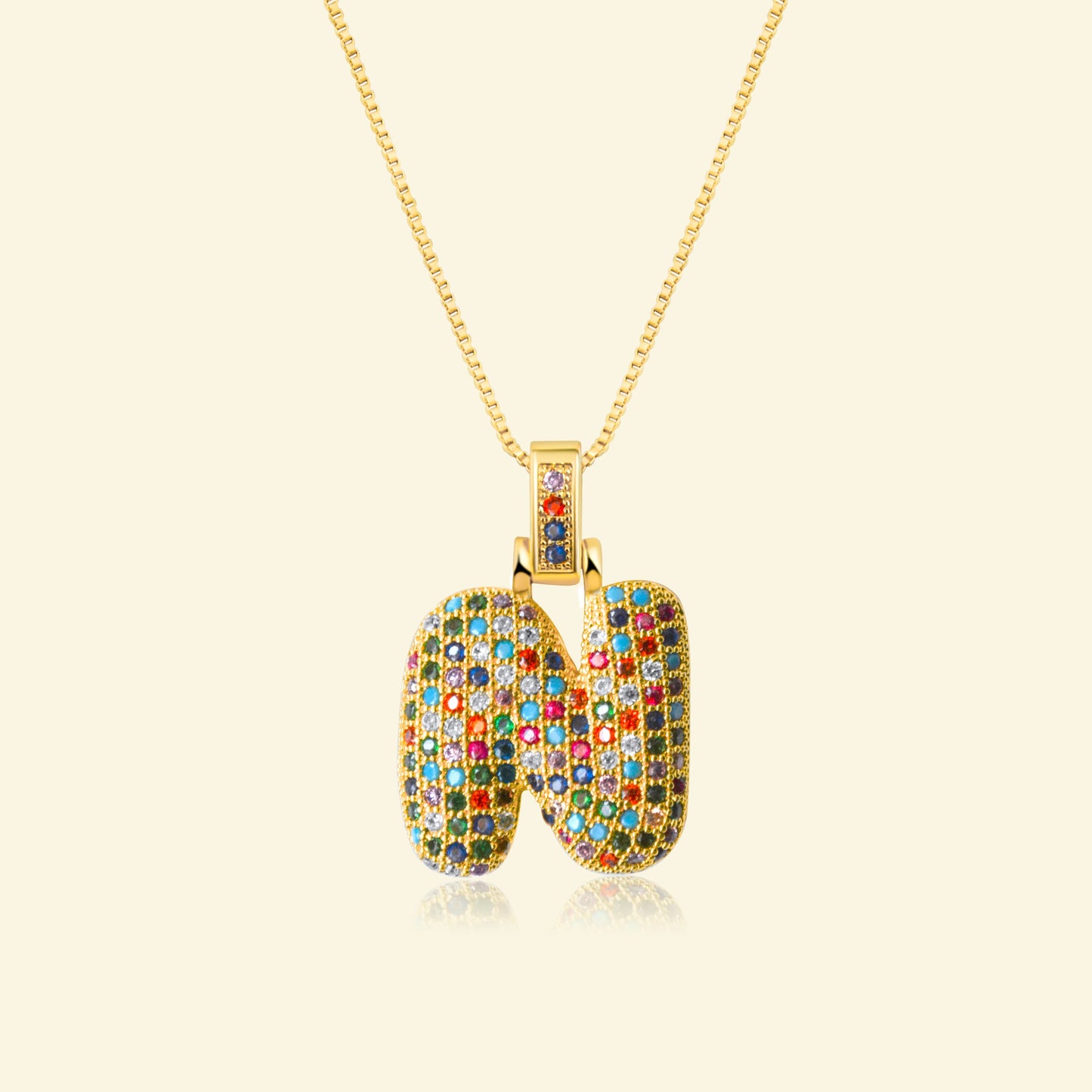 💖Limited time only - Colorful Bubble Letter Necklace✨