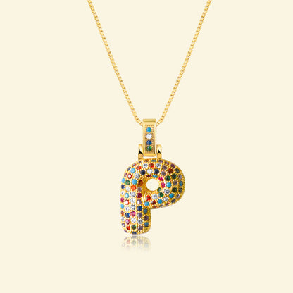 💖Limited time only - Colorful Bubble Letter Necklace✨