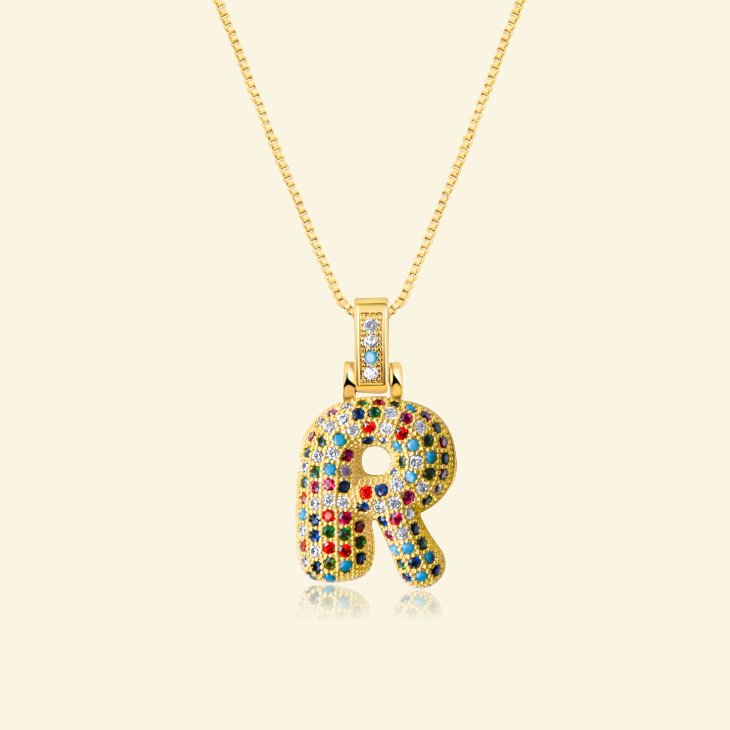 💖Limited time only - Colorful Bubble Letter Necklace✨