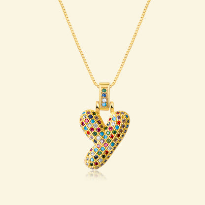 💖Limited time only - Colorful Bubble Letter Necklace✨