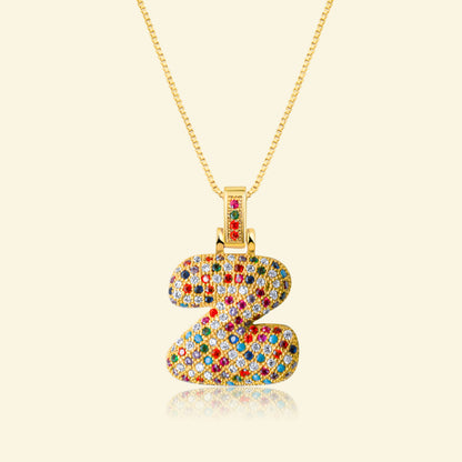 💖Limited time only - Colorful Bubble Letter Necklace✨