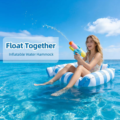 HOT SALE 50% OFF 🏖️ 4-in-1 Inflatable Water Hammock – Pool Floating Lounge Chair & Swimming Bed