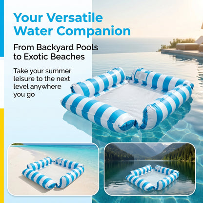 HOT SALE 50% OFF 🏖️ 4-in-1 Inflatable Water Hammock – Pool Floating Lounge Chair & Swimming Bed