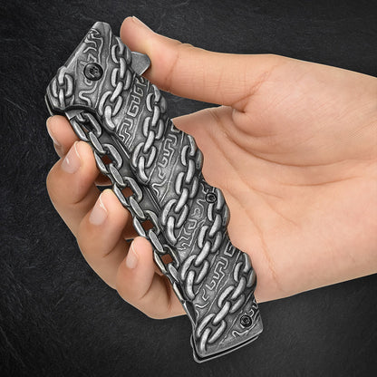 NedFoss Chain Spring-assisted Folding EDC Pocket Knife