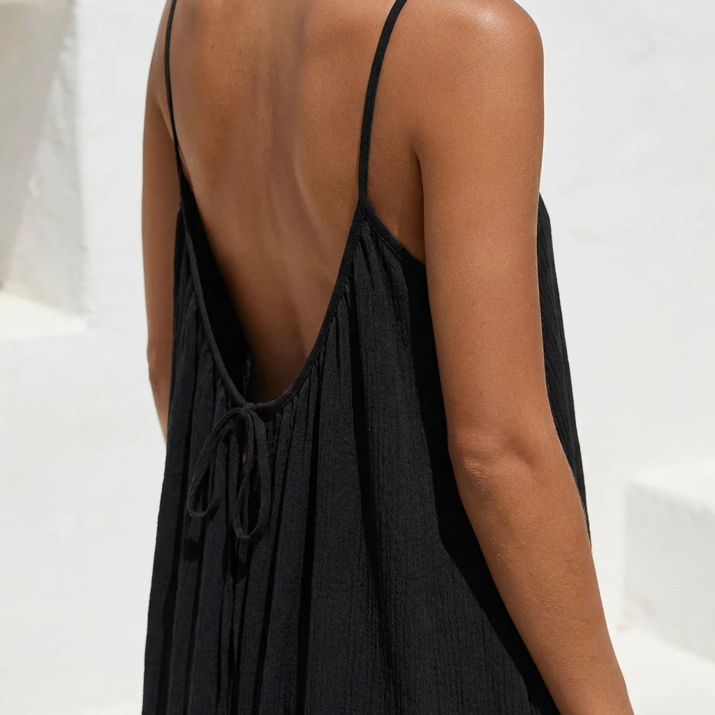 Womens Sleeveless Cami Lounge Maxi Dress Solid Color Sleepwear