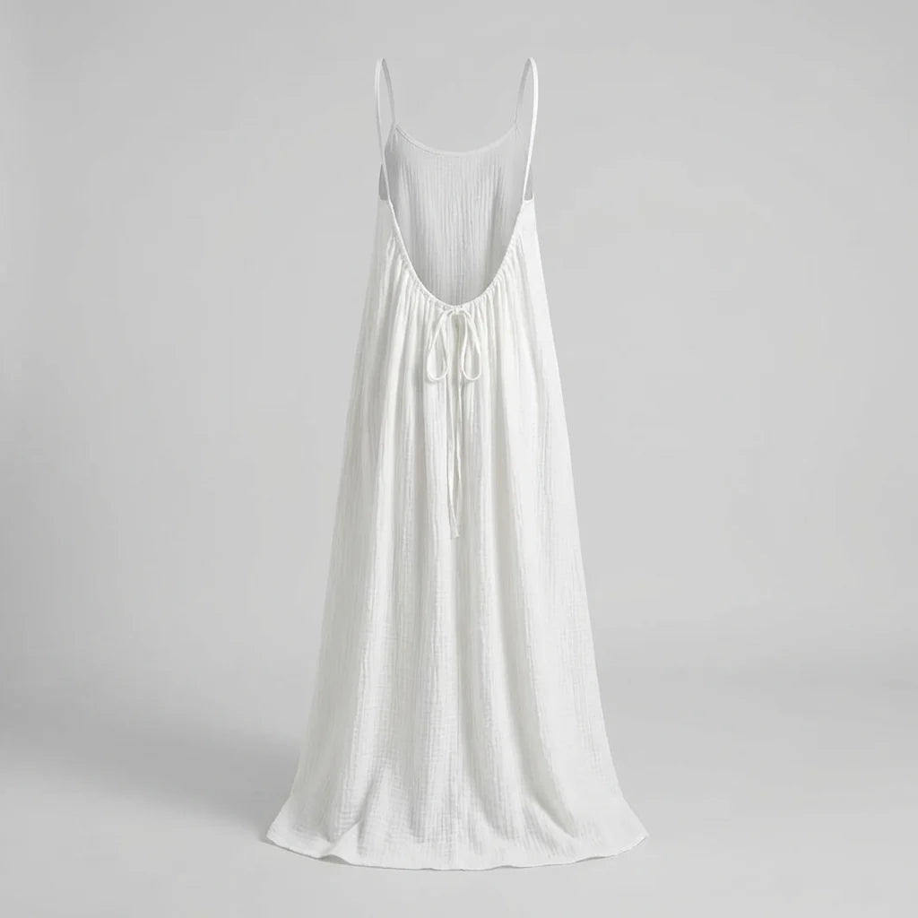 Womens Sleeveless Cami Lounge Maxi Dress Solid Color Sleepwear