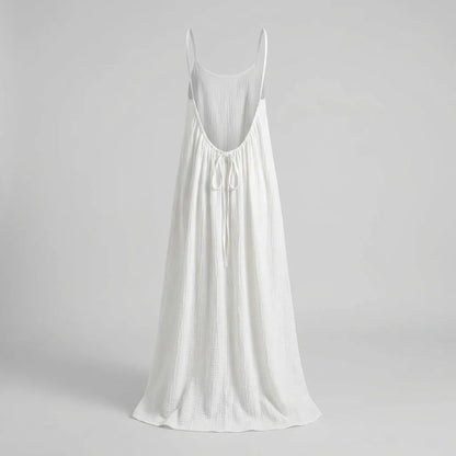 Womens Sleeveless Cami Lounge Maxi Dress Solid Color Sleepwear