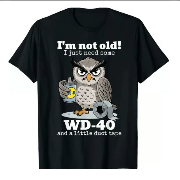 🥳2026 HOT SALE🥳💞50K+ SOLD!🦉 Owl "I'm Not Old" Graphic T-Shirt
