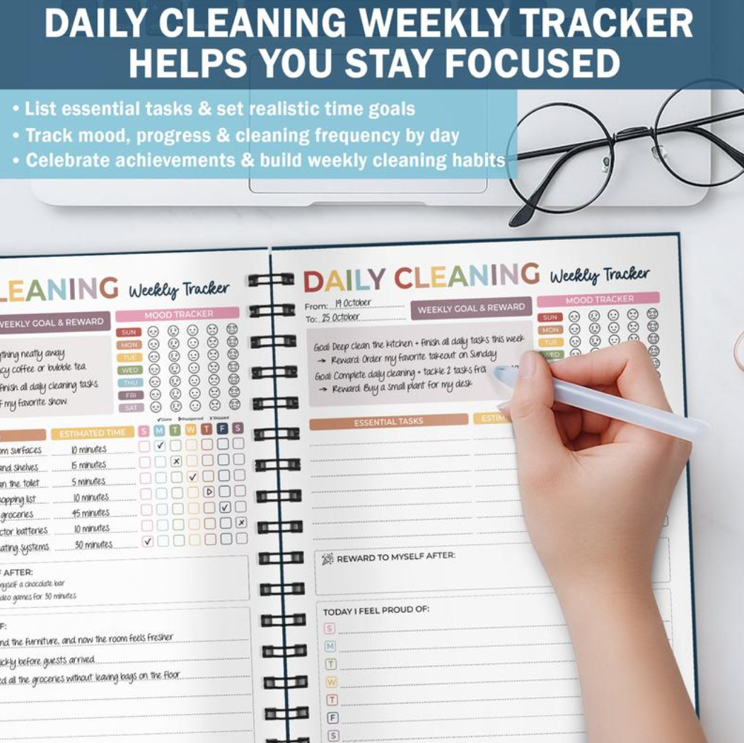 📅 New Release📕2026 version ADHD Cleaning Planner - Cleaning Schedule and Checklist Organizer for Adults and Teens