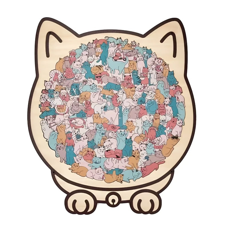 🔥Hot Sale 50% OFF🔥🐈135-piece wooden cat-shaped puzzle🐾