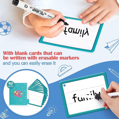 Torlam Sight Words & Phonics Flash Cards Learn to Read Digraphs CVC  Blends Long Vowel Sounds Spelling Reading Phonics Games Site Words