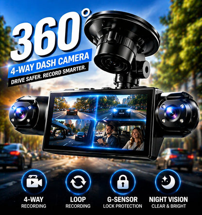 🔥Last Day 49% OFF🚗4-Channel 1080P Dash Camera with Night Vision