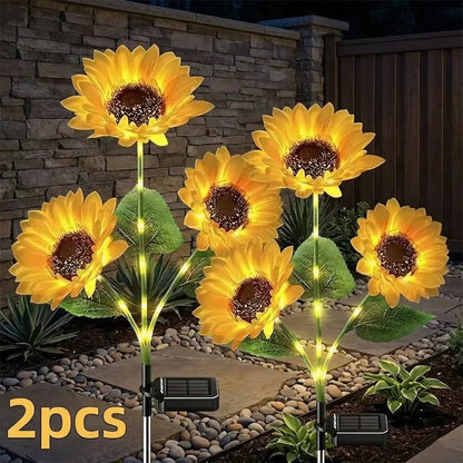 🏆Flash Sale#🔥Hot Sale 49% off🌟🌻 Solar Powered LED Sunflower Garden Lights Set