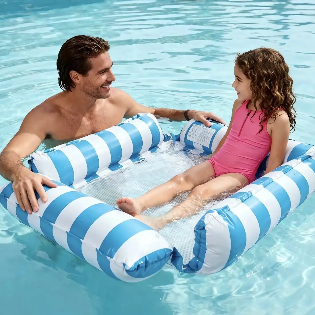 HOT SALE 50% OFF 🏖️ 4-in-1 Inflatable Water Hammock – Pool Floating Lounge Chair & Swimming Bed