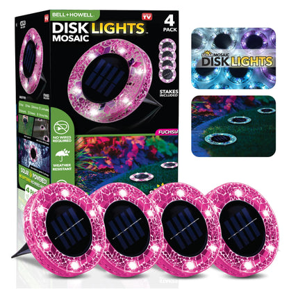 🏆Flash Sale✨Solar Outdoor Mosaic Disk Lights, Waterproof Decorative Pathway LED Light