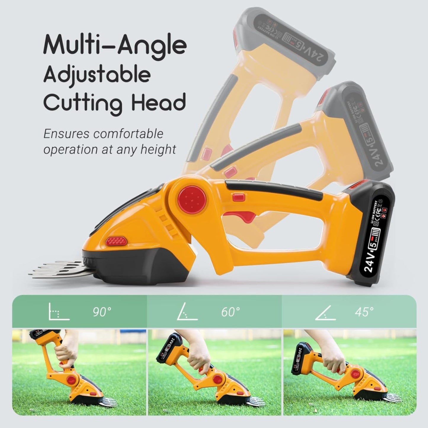 2-in-1 Cordless Grass Shears & Hedge Trimmer