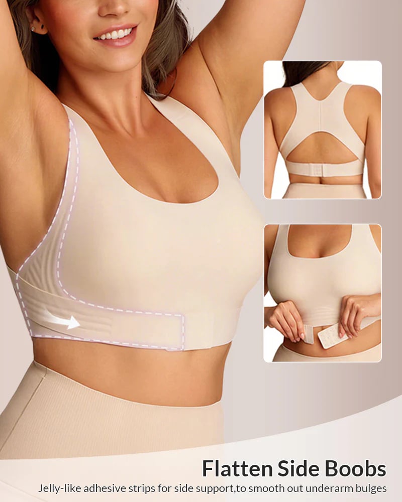 🏆Flash Sale#Front Closure Cross-Back Wireless Posture Bra