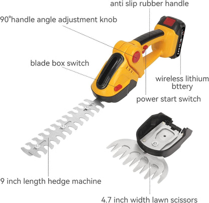 2-in-1 Cordless Grass Shears & Hedge Trimmer