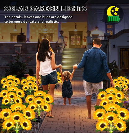 🏆Flash Sale#🔥Hot Sale 49% off🌟🌻 Solar Powered LED Sunflower Garden Lights Set