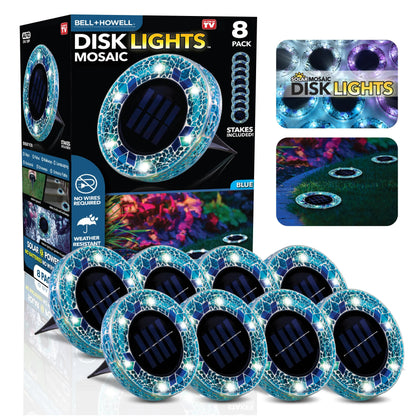🏆Flash Sale✨Solar Outdoor Mosaic Disk Lights, Waterproof Decorative Pathway LED Light