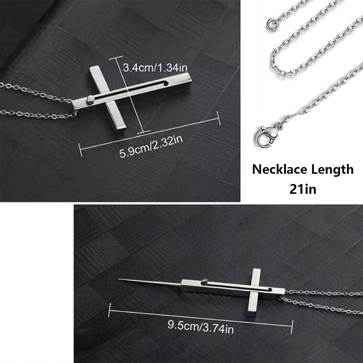 Cross Hidden Protection Necklace – Faith Meets Security
