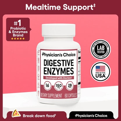 🏆Flash Sale#Physician's Choice Digestive Enzymes - Bloating & Mealtime Discomfort Support with Probiotics + Prebiotics for Digestion & Gut Health