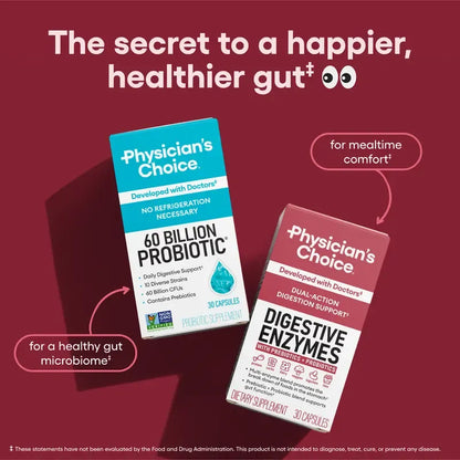 🏆Flash Sale#Physician's Choice Digestive Enzymes - Bloating & Mealtime Discomfort Support with Probiotics + Prebiotics for Digestion & Gut Health