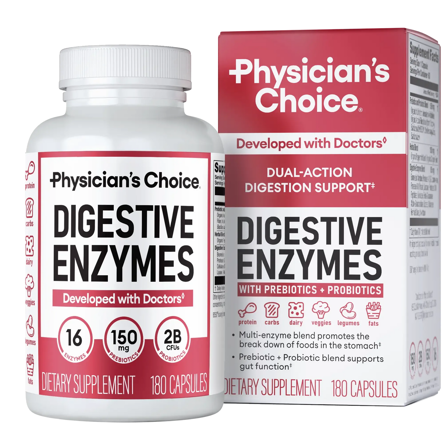 🏆Flash Sale#Physician's Choice Digestive Enzymes - Bloating & Mealtime Discomfort Support with Probiotics + Prebiotics for Digestion & Gut Health