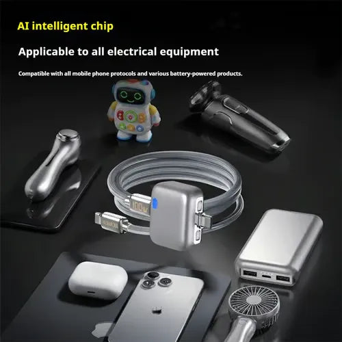 ⚡ AI Smart Auto-Cut Adapter – Full Battery Auto Disconnect – Protects Battery Health for iPhone & Android 🛡️