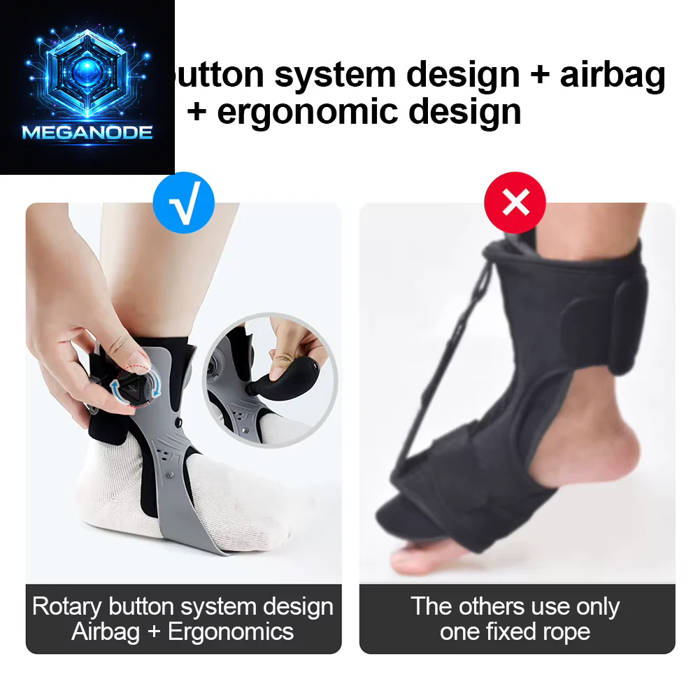 🏆Flash Sale#Ankle Joint Foot Orthosis Foot Drop Support Brace Weightlight Easy Wearing Adjustable Tightness Improve Foot Drop for Paralysis