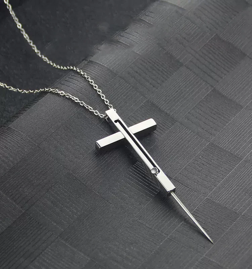 Cross Hidden Protection Necklace – Faith Meets Security