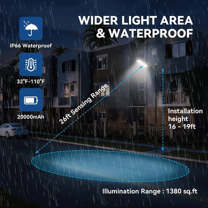 🌞 Solar Powered Street Light – Brightness That Fits Your Needs