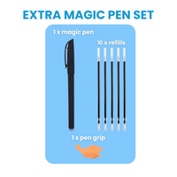 Extra Magic Pen + Ink Refills + Grip Set
