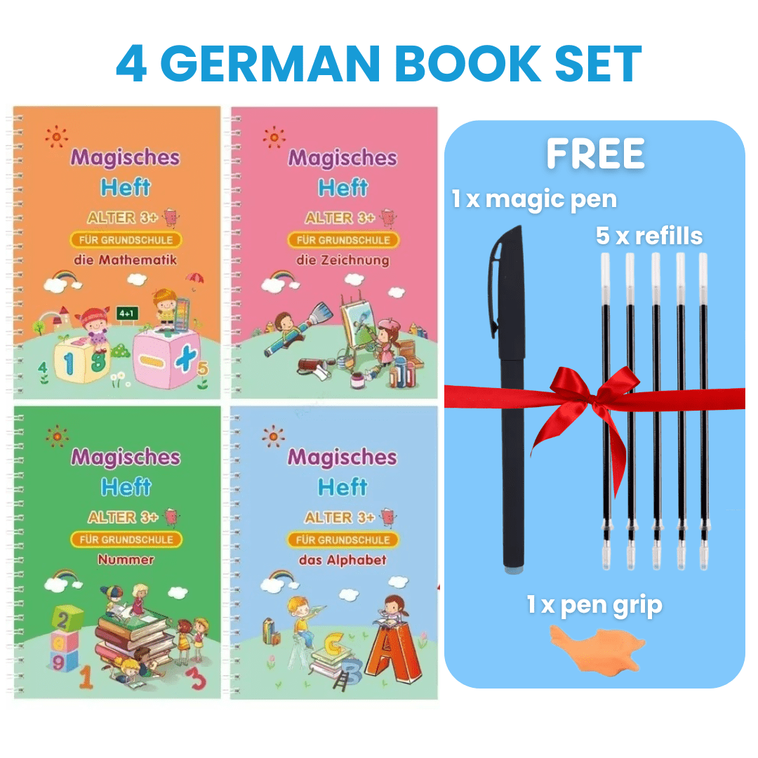 MagicGroove Tracing Book: Reusable Handwriting Practice with Disappearing Ink & Grooves