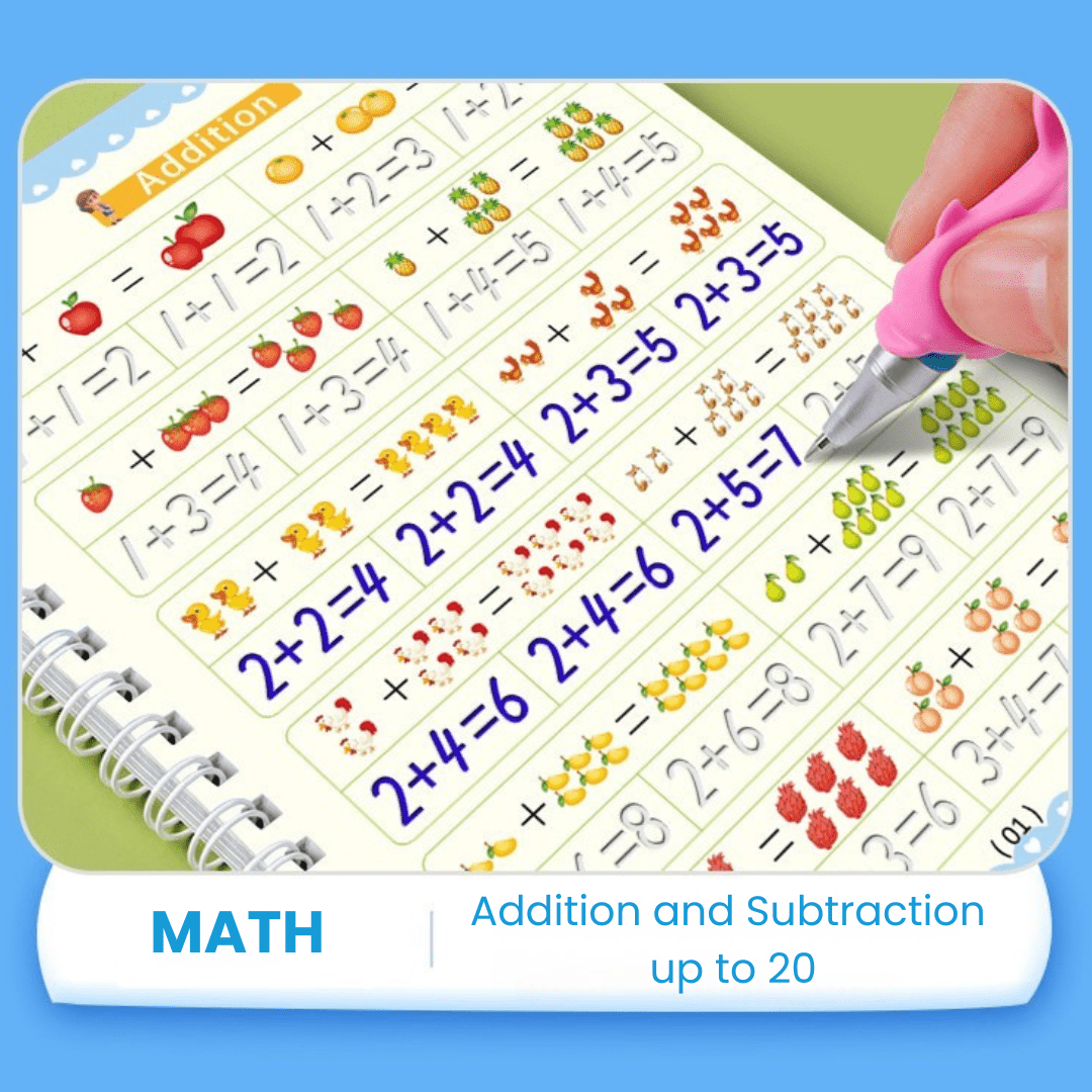 MagicGroove Tracing Book: Reusable Handwriting Practice with Disappearing Ink & Grooves