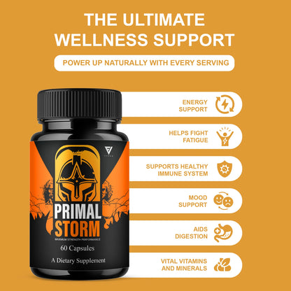 Primal Storm Men's Health & Performance Support Supplement