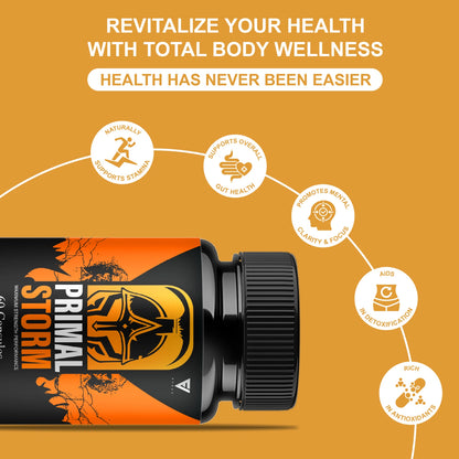 Primal Storm Men's Health & Performance Support Supplement