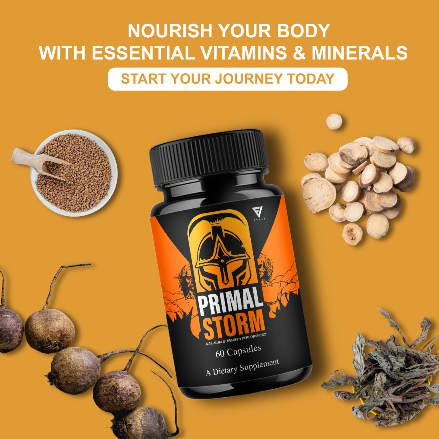 Primal Storm Men's Health & Performance Support Supplement