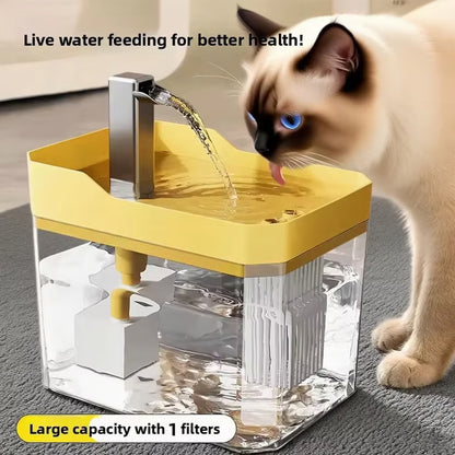 Cat Water Fountain, Automatic Water Dispenser- Healthy Hydration System for Cats
